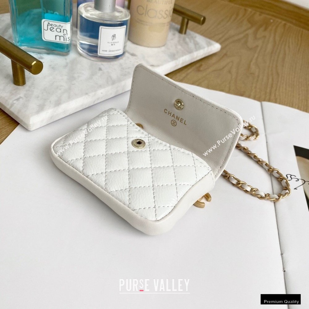 Chanel Crumpled Calfskin Waist Bag White 2021 (yingfeng-21012218)
