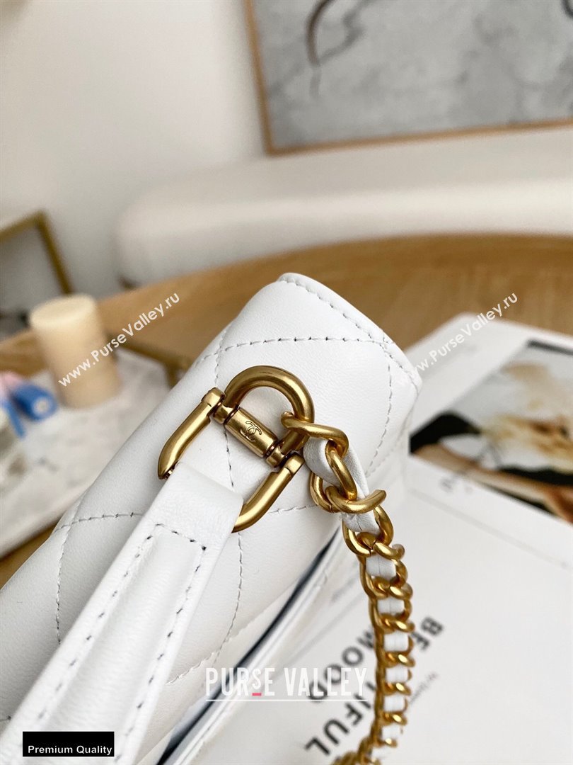 Chanel Mini Classic Flap Bag with Top Handle White 2021 (yingfeng-21012208)