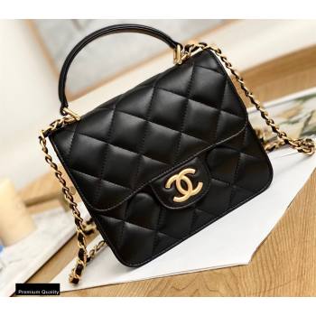 Chanel Mini Classic Flap Bag with Top Handle Black 2021 (yingfeng-21012206)