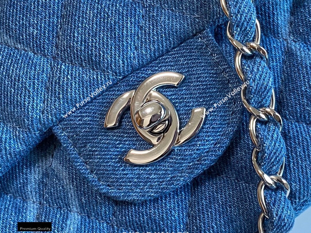 Chanel Denim Classic Flap Mini Bag Blue 2021 (jiyuan-21012706)