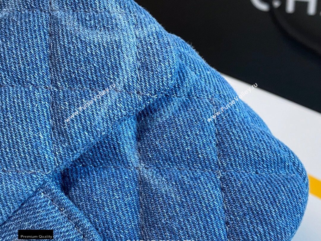 Chanel Denim Classic Flap Mini Bag Blue 2021 (jiyuan-21012706)