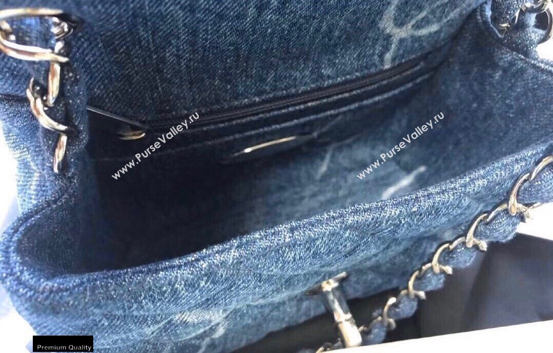 Chanel Denim Classic Flap Mini Bag Blue 2021 (jiyuan-21012706)