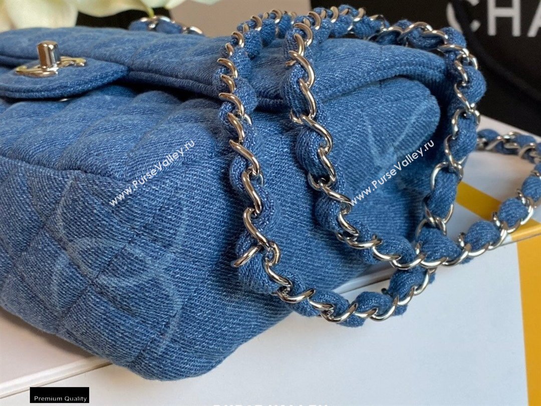 Chanel Denim Classic Flap Medium Bag Blue 2021 (jiyuan-21012705)