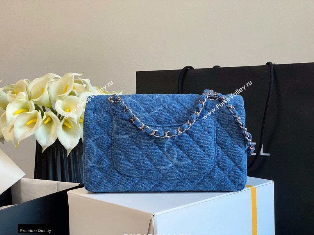 Chanel Denim Classic Flap Medium Bag Blue 2021 (jiyuan-21012705)