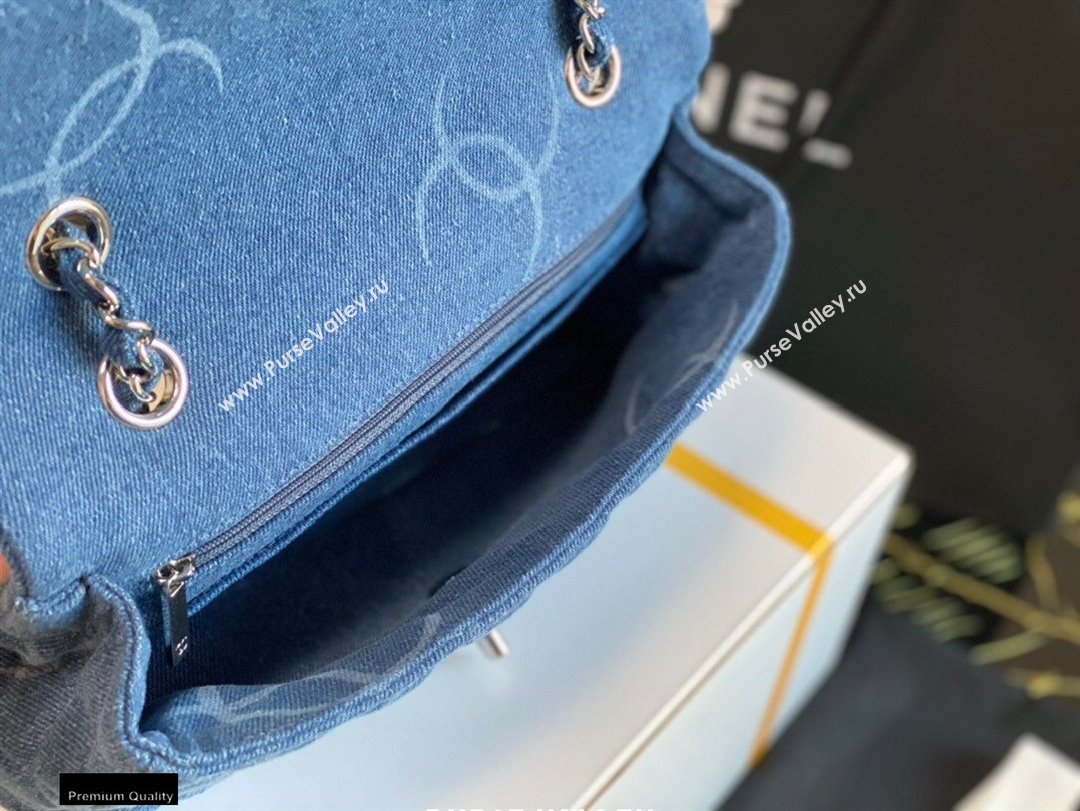 Chanel Denim Classic Flap Medium Bag Blue 2021 (jiyuan-21012705)