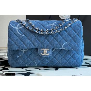 Chanel Denim Classic Flap Jumbo/Large Bag Blue 2021 (jiyuan-21012704)