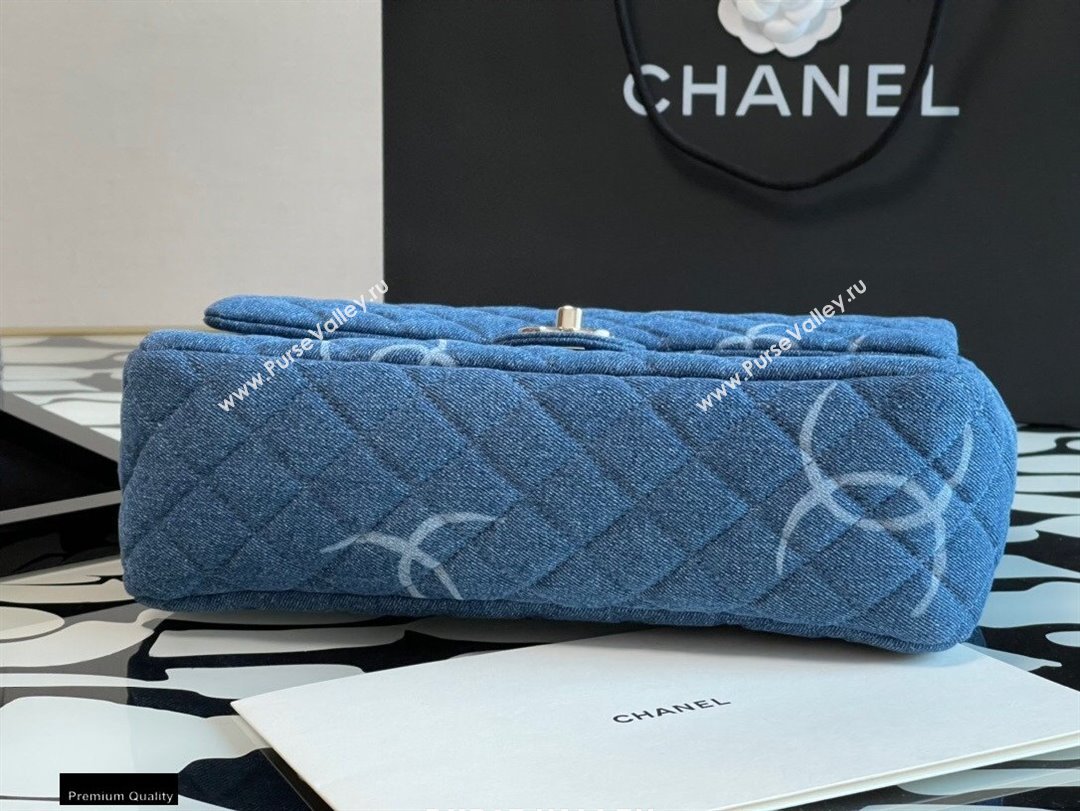 Chanel Denim Classic Flap Jumbo/Large Bag Blue 2021 (jiyuan-21012704)