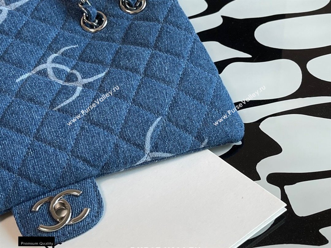 Chanel Denim Classic Flap Jumbo/Large Bag Blue 2021 (jiyuan-21012704)