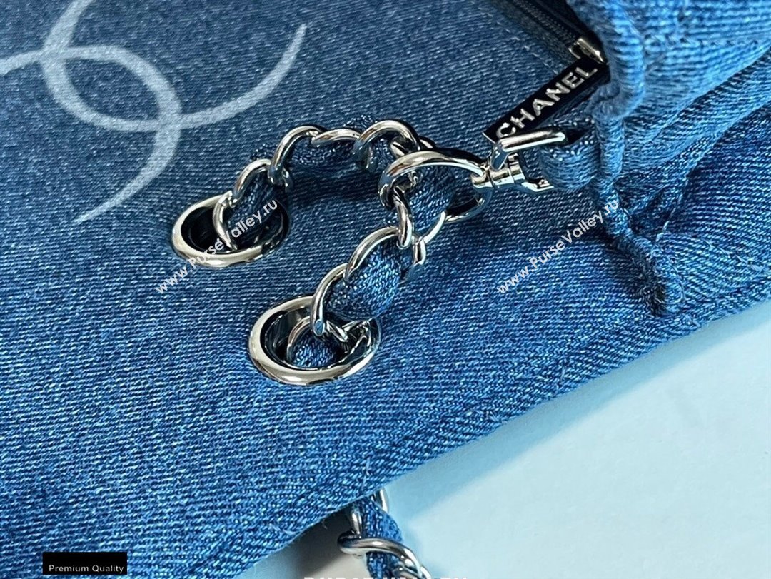 Chanel Denim Classic Flap Jumbo/Large Bag Blue 2021 (jiyuan-21012704)