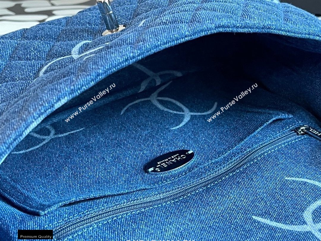 Chanel Denim Classic Flap Jumbo/Large Bag Blue 2021 (jiyuan-21012704)