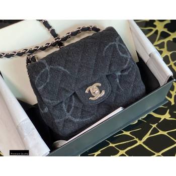 Chanel Denim Classic Flap Mini Bag Black 2021 (jiyuan-21012703)