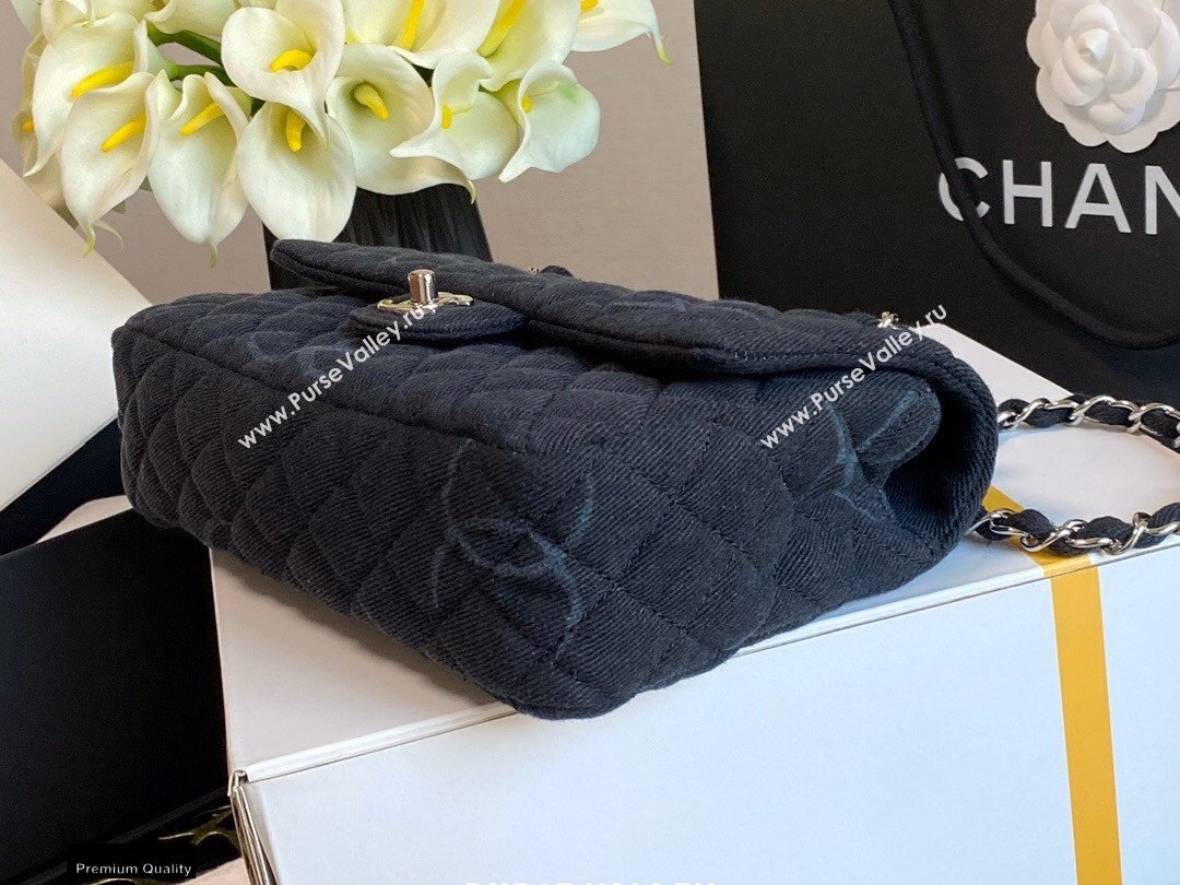 Chanel Denim Classic Flap Medium Bag Black 2021 (jiyuan-21012702)