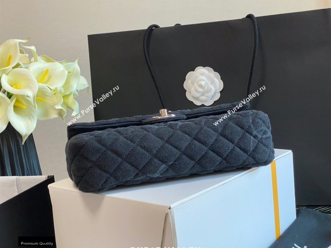 Chanel Denim Classic Flap Medium Bag Black 2021 (jiyuan-21012702)