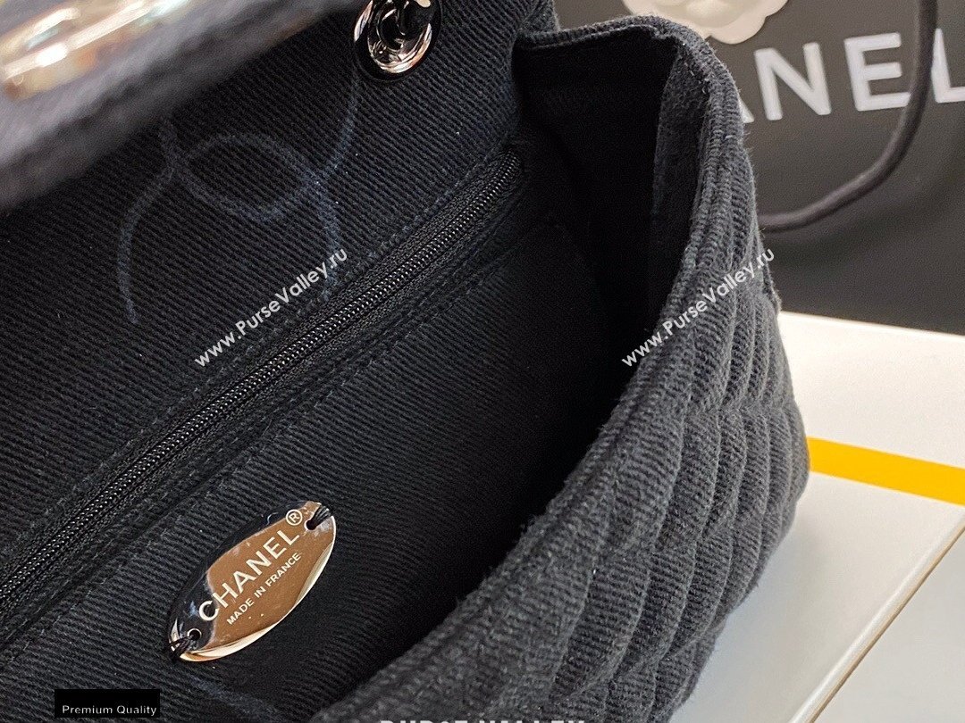 Chanel Denim Classic Flap Medium Bag Black 2021 (jiyuan-21012702)