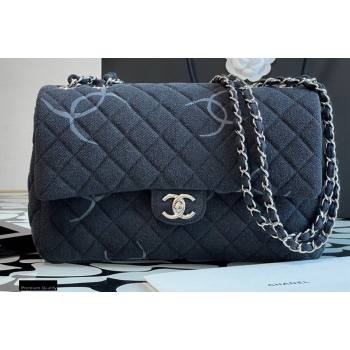 Chanel Denim Classic Flap Jumbo/Large Bag Black 2021 (jiyuan-21012701)