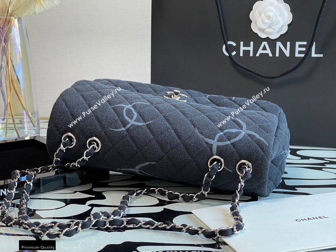 Chanel Denim Classic Flap Jumbo/Large Bag Black 2021 (jiyuan-21012701)