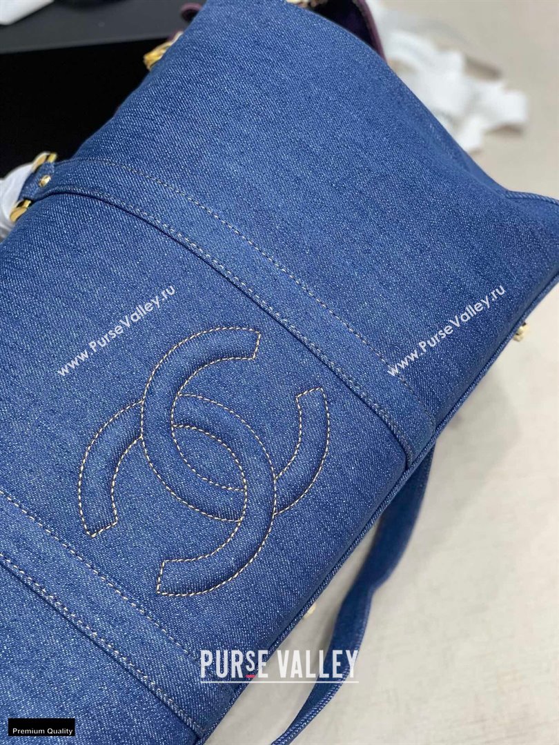 Chanel Denim Blue Travel Bowling Bag 2021 (jiyuan-21012707)