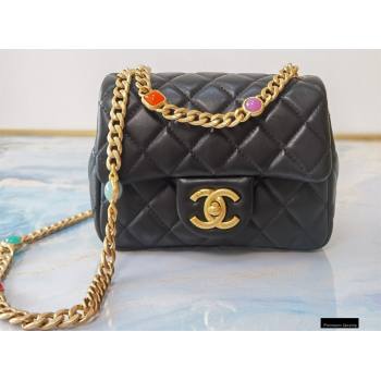 Chanel Resin Chain Lambskin Mini Flap Bag AS2379 Black 2021 (jiyuan/haoyun-21012235)