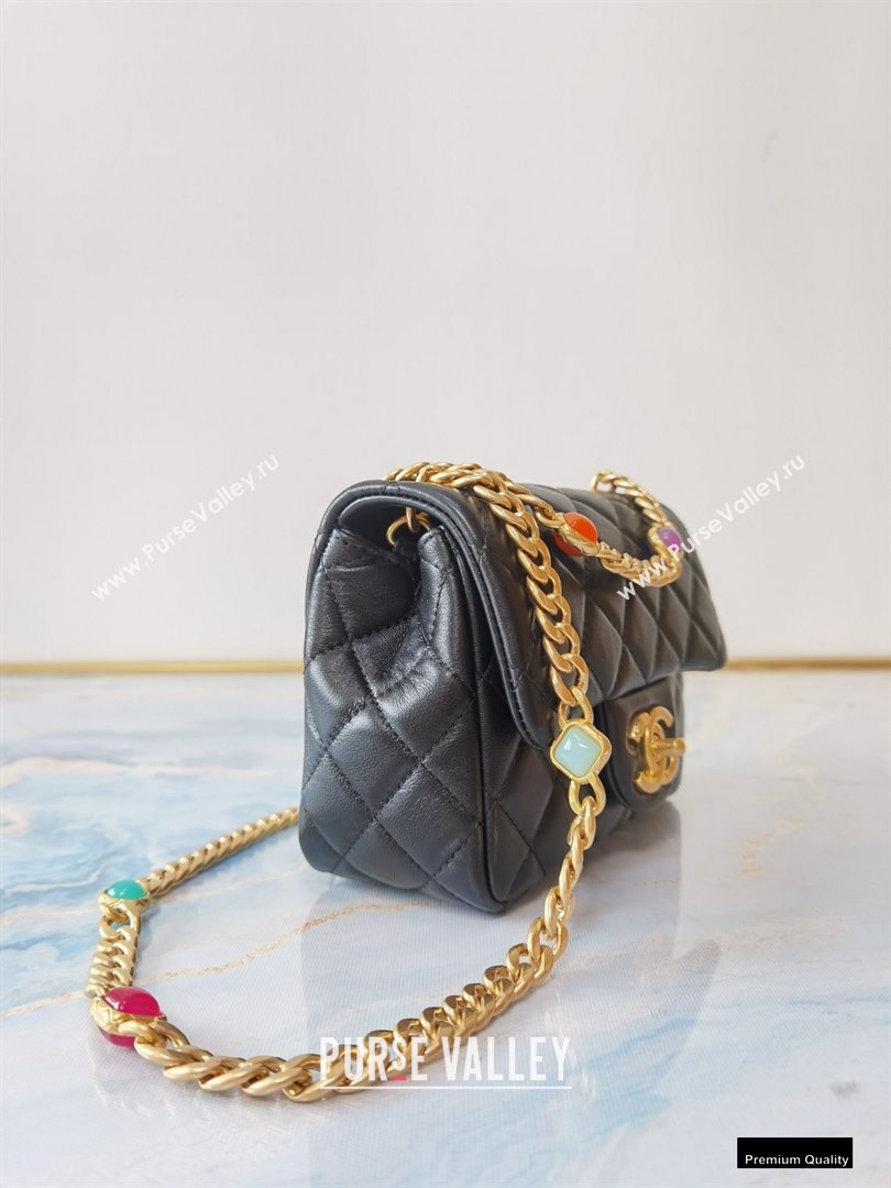 Chanel Resin Chain Lambskin Mini Flap Bag AS2379 Black 2021 (jiyuan/haoyun-21012235)