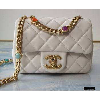 Chanel Resin Chain Lambskin Mini Flap Bag AS2379 Creamy 2021 (jiyuan/haoyun-21012238)