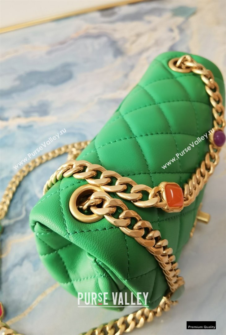 Chanel Resin Chain Lambskin Mini Flap Bag AS2379 Green 2021 (jiyuan/haoyun-21012242)