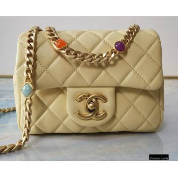 Chanel Resin Chain Lambskin Mini Flap Bag AS2379 Beige 2021 (jiyuan/haoyun-21012241)