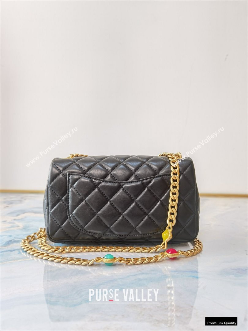 Chanel Resin Chain Lambskin Small Flap Bag AS2380 Black 2021 (jiyuan/haoyun-21012225)
