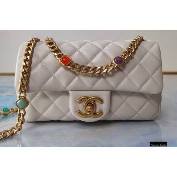 Chanel Resin Chain Lambskin Small Flap Bag AS2380 Creamy 2021 (jiyuan/haoyun-21012228)