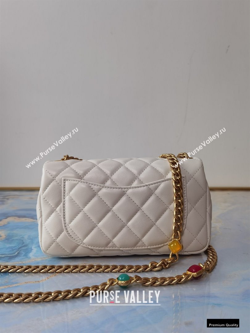 Chanel Resin Chain Lambskin Small Flap Bag AS2380 Creamy 2021 (jiyuan/haoyun-21012228)