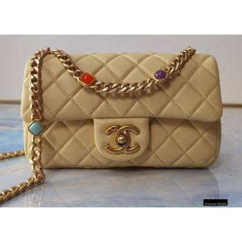 Chanel Resin Chain Lambskin Small Flap Bag AS2380 Beige 2021 (jiyuan/haoyun-21012231)