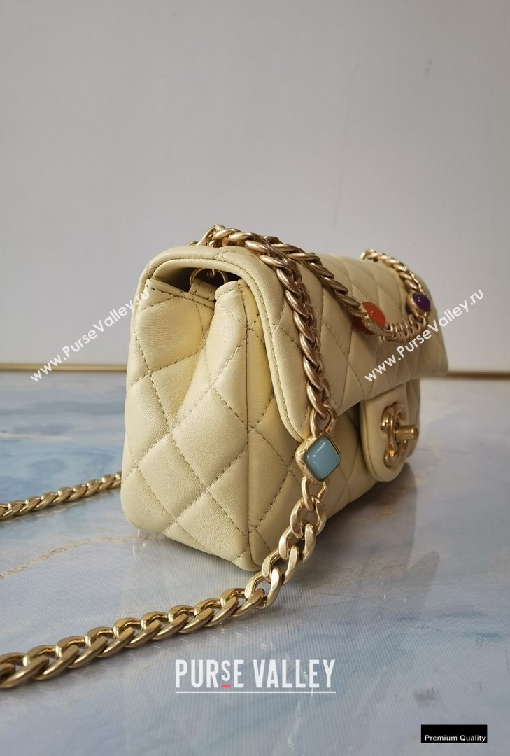 Chanel Resin Chain Lambskin Small Flap Bag AS2380 Beige 2021 (jiyuan/haoyun-21012231)