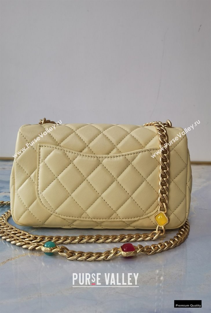 Chanel Resin Chain Lambskin Small Flap Bag AS2380 Beige 2021 (jiyuan/haoyun-21012231)