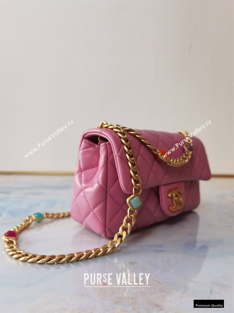 Chanel Resin Chain Lambskin Small Flap Bag AS2380 Pink 2021 (jiyuan/haoyun-21012233)