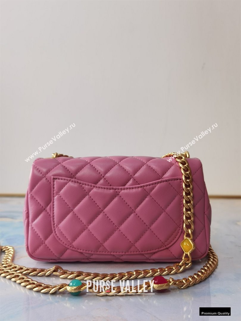 Chanel Resin Chain Lambskin Small Flap Bag AS2380 Pink 2021 (jiyuan/haoyun-21012233)