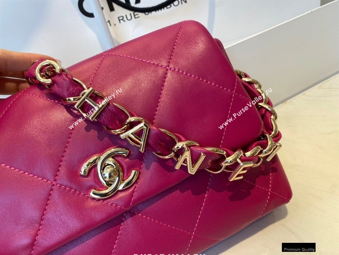 Chanel Lambskin Small Flap Bag with Logo Strap AS2299 Purple 2021 (jiyuan/haoyun-21012209)