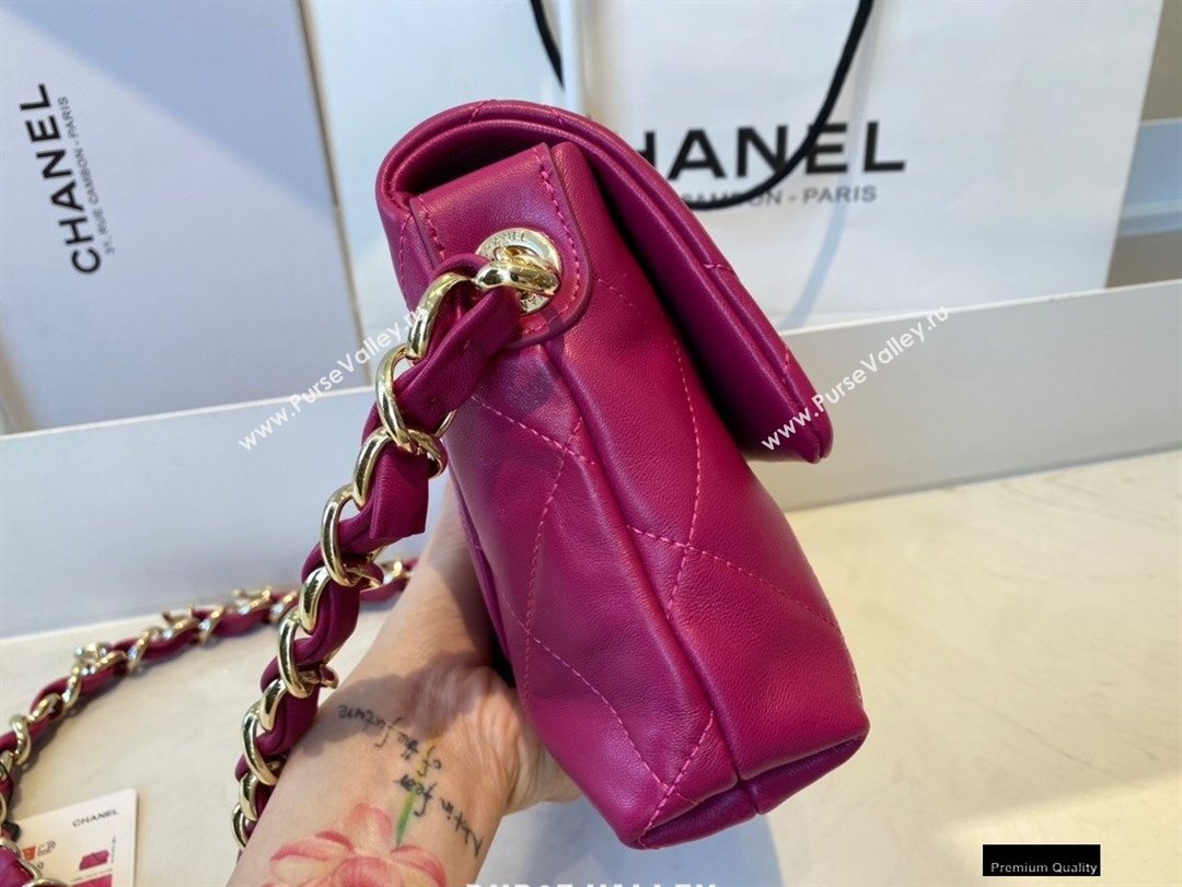 Chanel Lambskin Small Flap Bag with Logo Strap AS2299 Purple 2021 (jiyuan/haoyun-21012209)