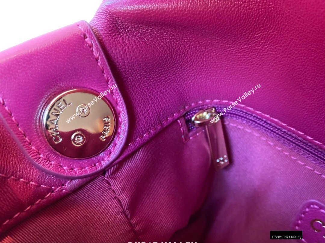 Chanel Lambskin Small Flap Bag with Logo Strap AS2299 Purple 2021 (jiyuan/haoyun-21012209)