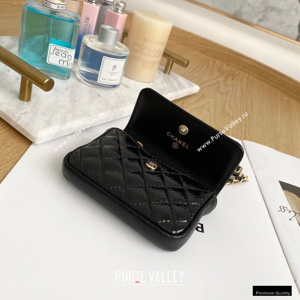 Chanel Crumpled Calfskin Waist Bag Black 2021 (yingfeng-21012216)