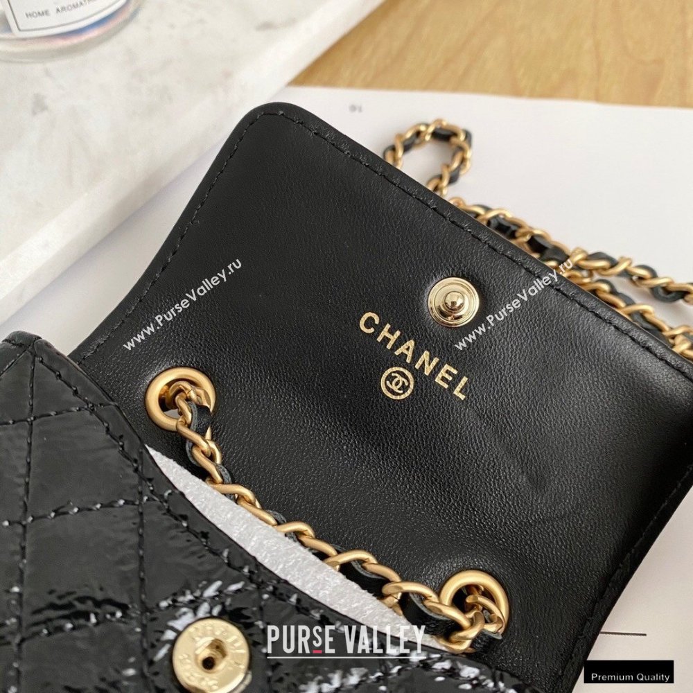 Chanel Crumpled Calfskin Waist Bag Black 2021 (yingfeng-21012216)