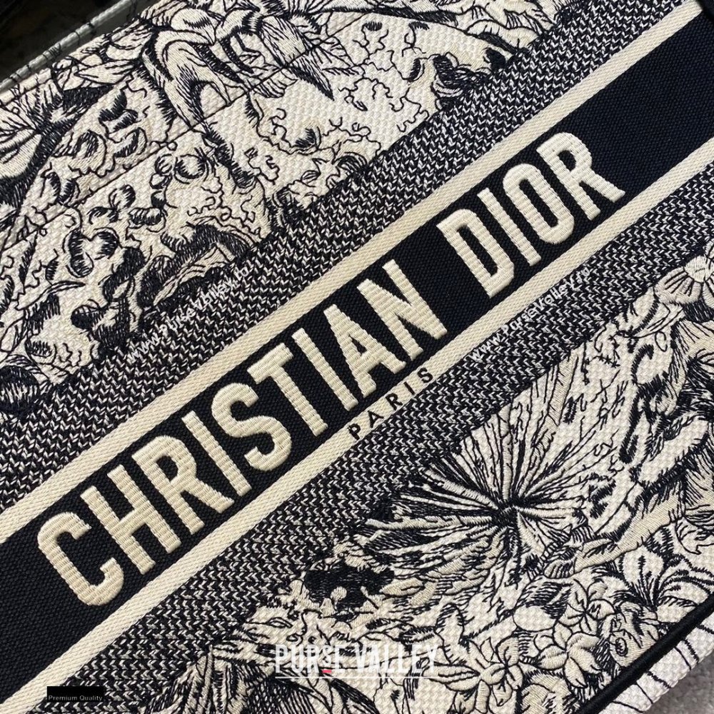 Dior Small Book Tote Bag in Multicolor Zodiac Embroidery 2021 (vivi-2112301)