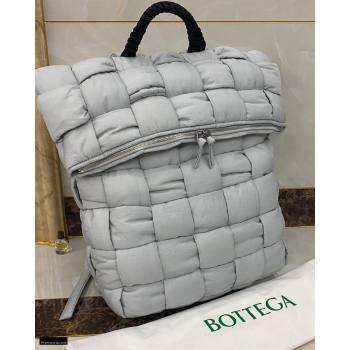 Bottega Veneta Fold-top THE PADDED BACKPACK Bag in Nylon Gray 2021 (misu-21012311)