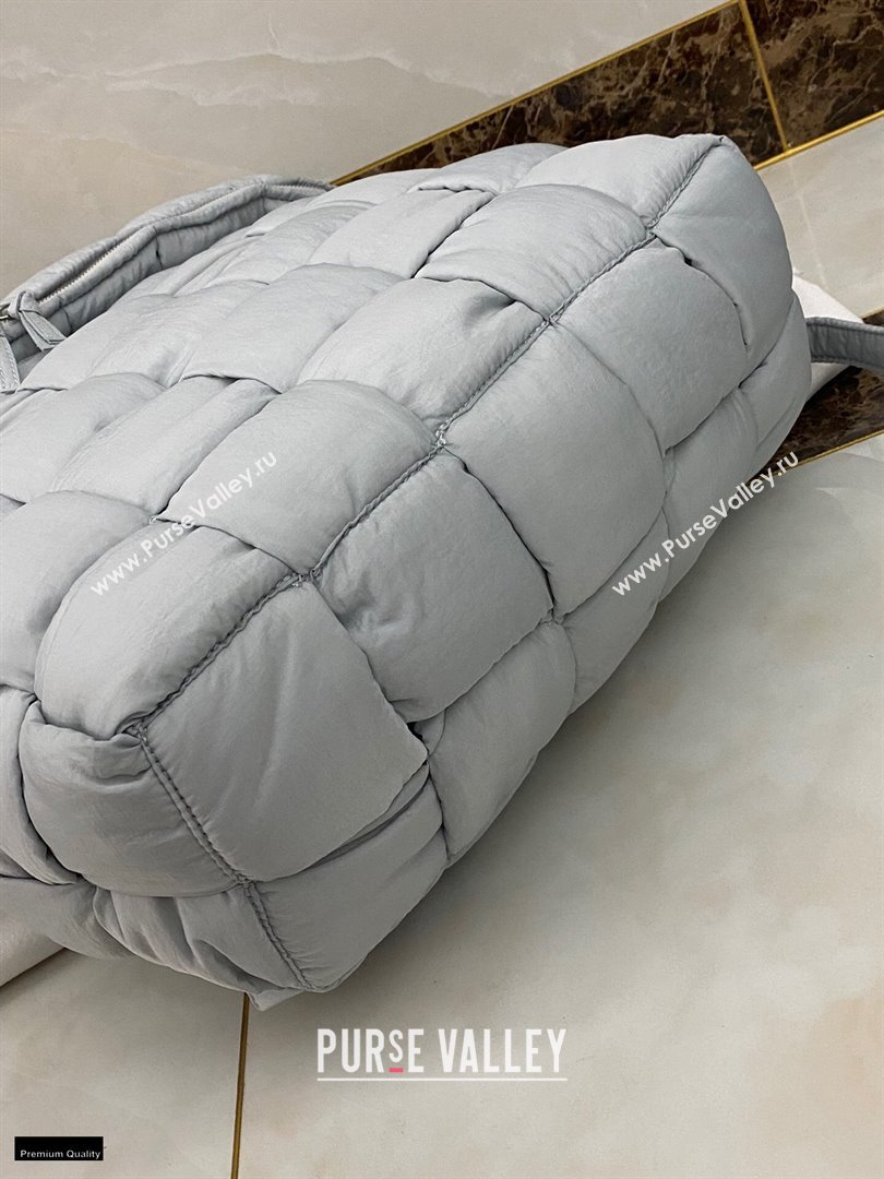 Bottega Veneta Fold-top THE PADDED BACKPACK Bag in Nylon Gray 2021 (misu-21012311)
