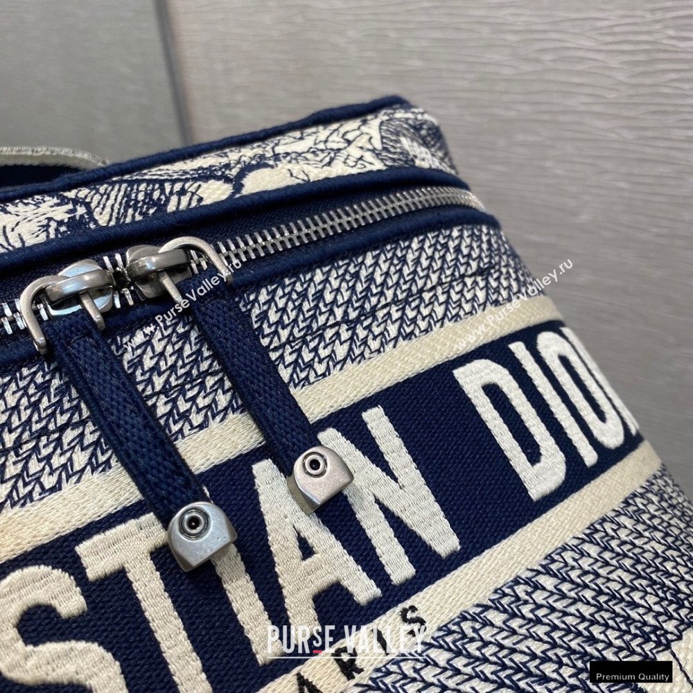 Dior Diortravel Vanity Case Bag in Blue Toile de Jouy Embroidery 2021 (vivi-21012304)