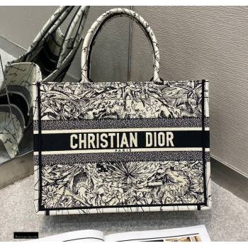 Dior Small Book Tote Bag in Multicolor Zodiac Embroidery 2021 (vivi-2112301)