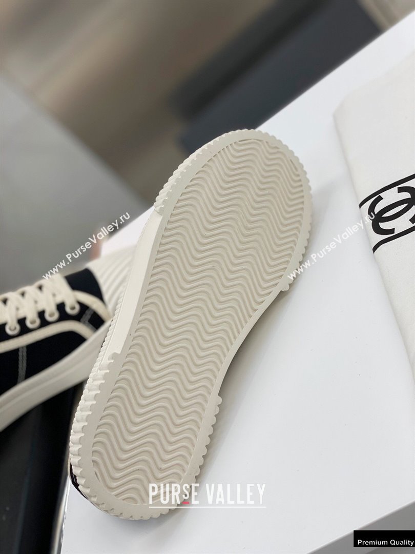 Chanel Vintage Canvas Low-top Sneakers Black 2021 (modeng-21012605)