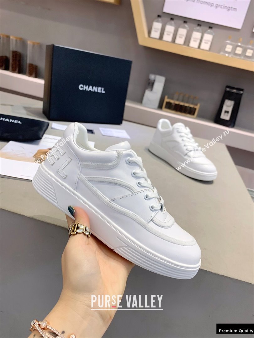 Chanel Back Logo Sneakers White 2021 (modeng-21012609)