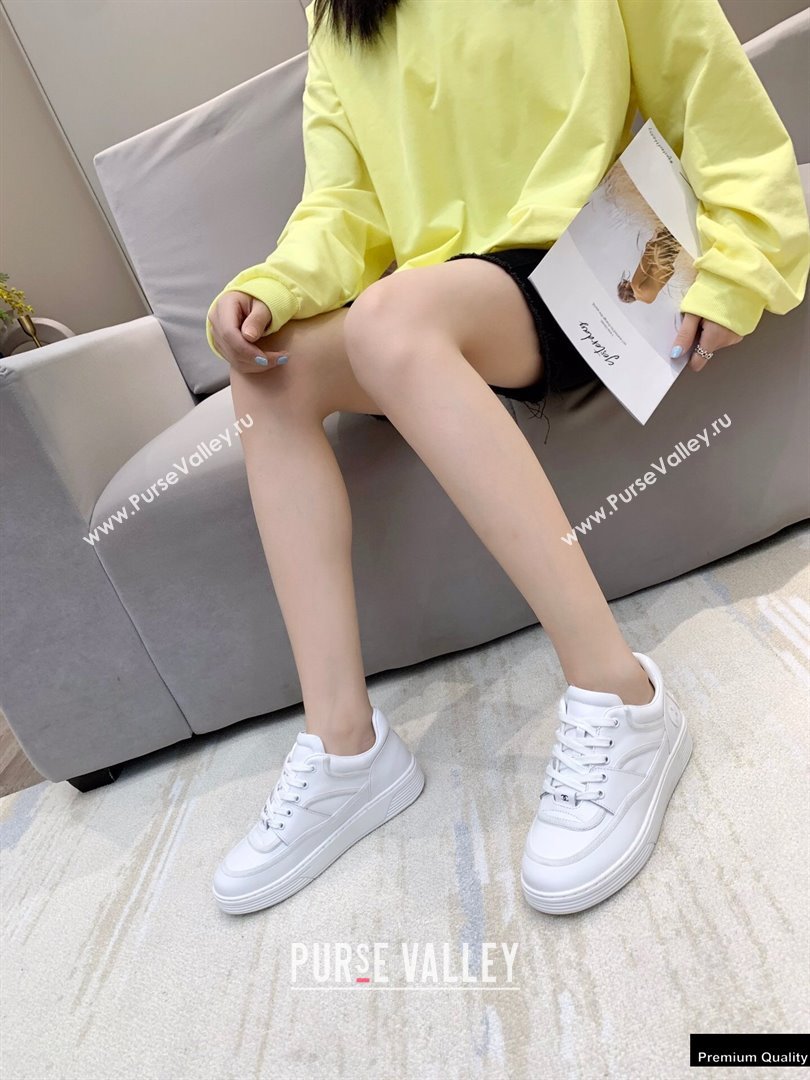 Chanel Back Logo Sneakers White 2021 (modeng-21012609)