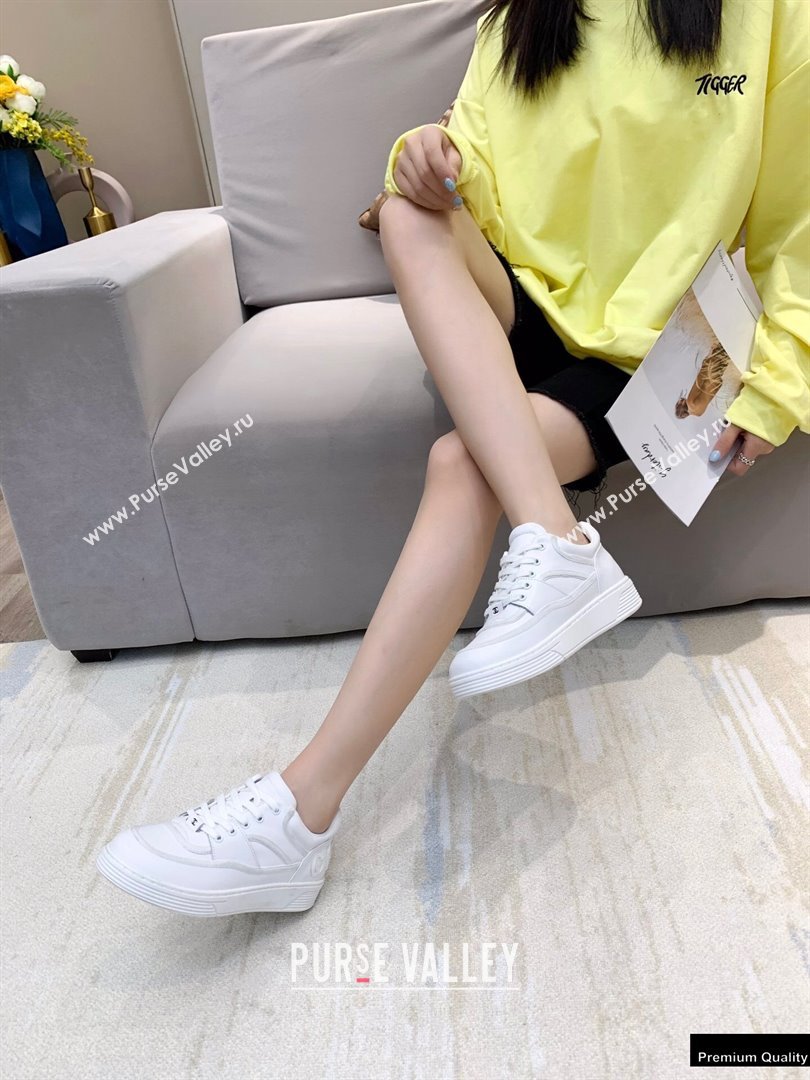 Chanel Back Logo Sneakers White 2021 (modeng-21012609)