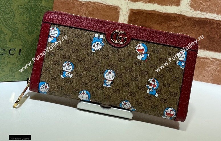 Doraemon x Gucci Zip Around Wallet 647787 2021 (dlh-21012922)