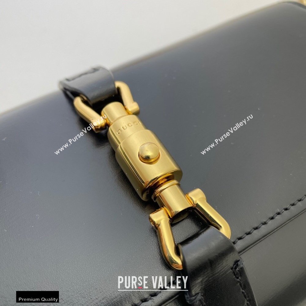 Gucci Jackie 1961 Chain Wallet Bag 652681 Leather Black 2021 (dlh-21012906)